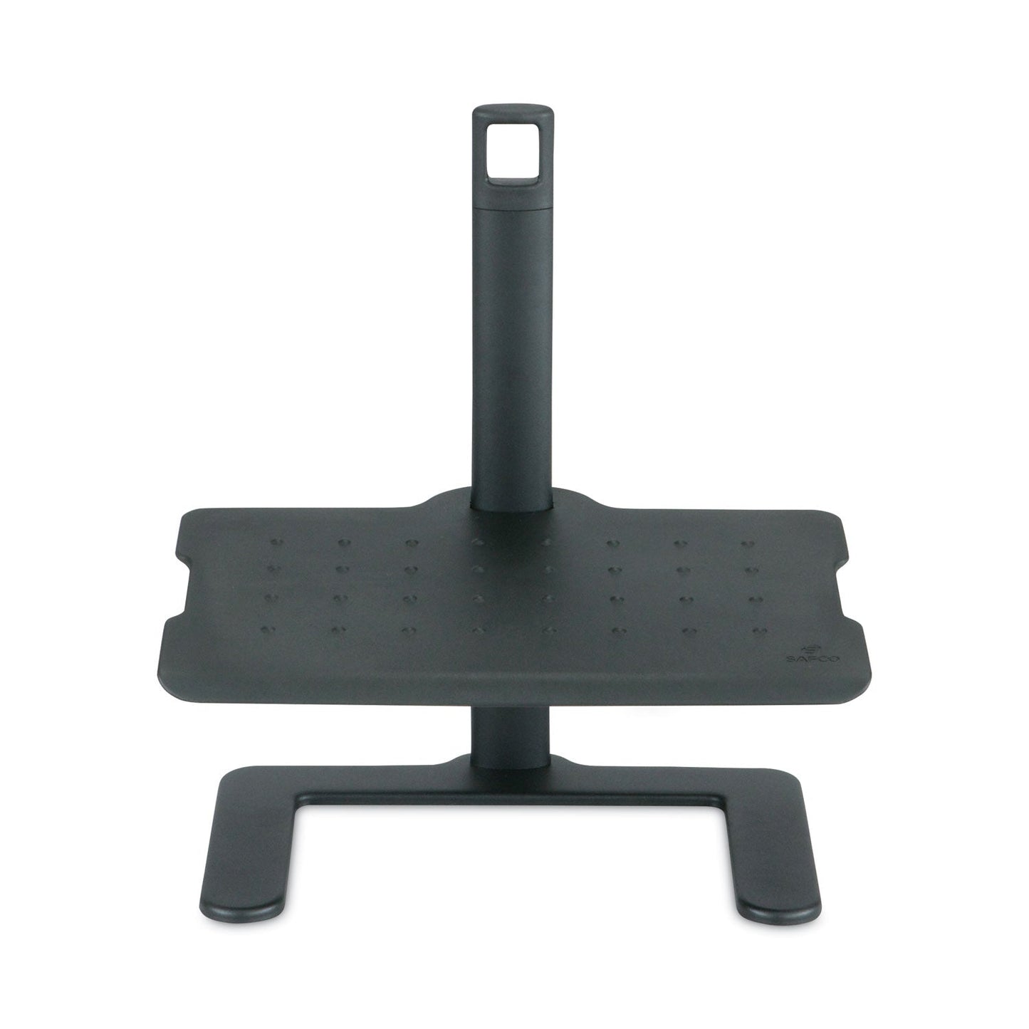 Safco Height-Adjustable Footrest, 20.5w x 14.5d x 3.5 to 21.5h, Black