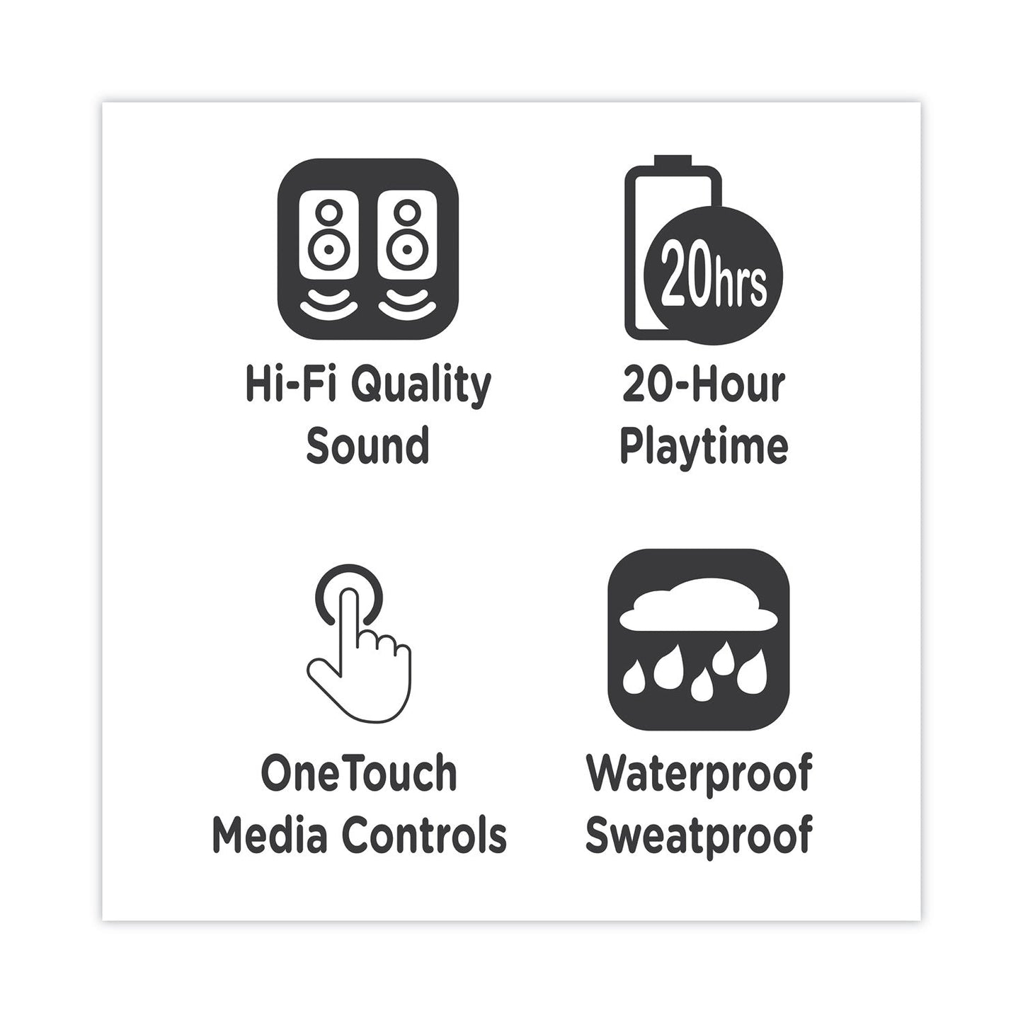 Morpheus 360 Spire True Wireless Earbuds Bluetooth In-Ear Headphones with Microphone, Dark Gray