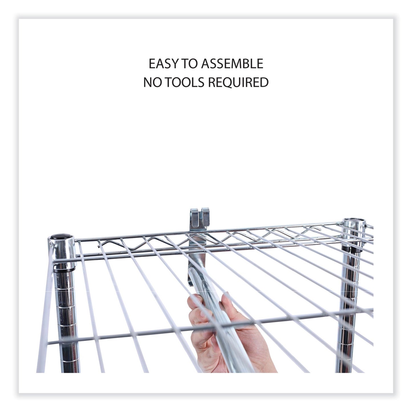 Alera Wire Shelving Garment Rack, 30 Garments, 36w x 18d x 75h, Silver