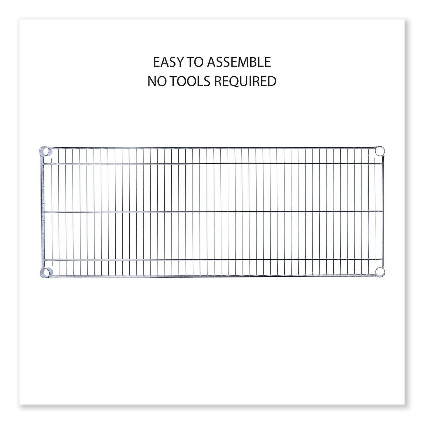 Alera 5-Shelf Wire Shelving Kit with Casters and Shelf Liners, 48w x 18d x 72h, Silver