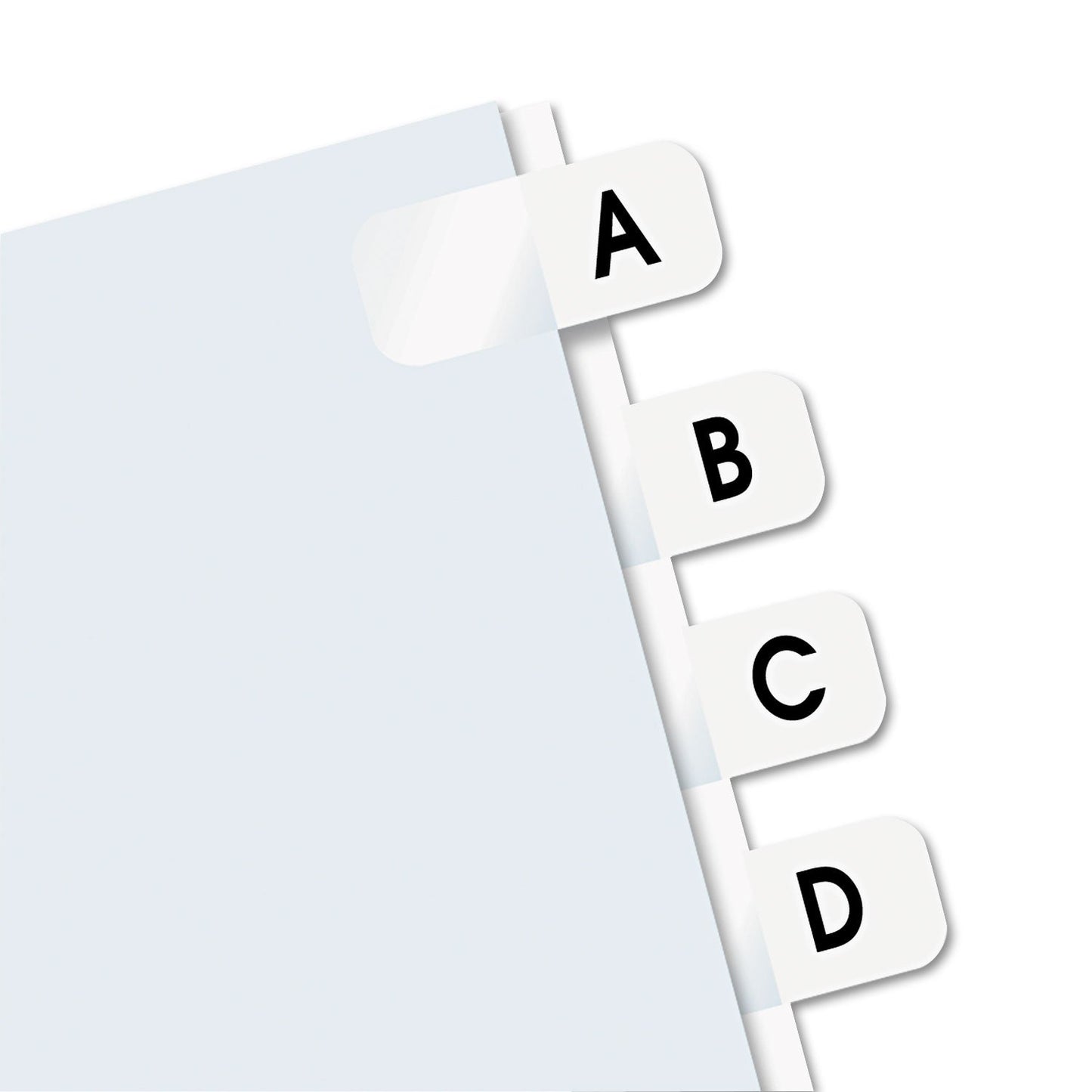 Redi-Tag Legal Index Tabs, Preprinted Alpha: A to Z, 1/12-Cut, White, 0.44" Wide, 104/Pack