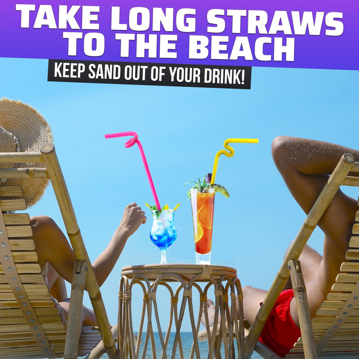 200 Extra Long Bendy Straws Disposable, 17 In, Twist Up to 19.5 In