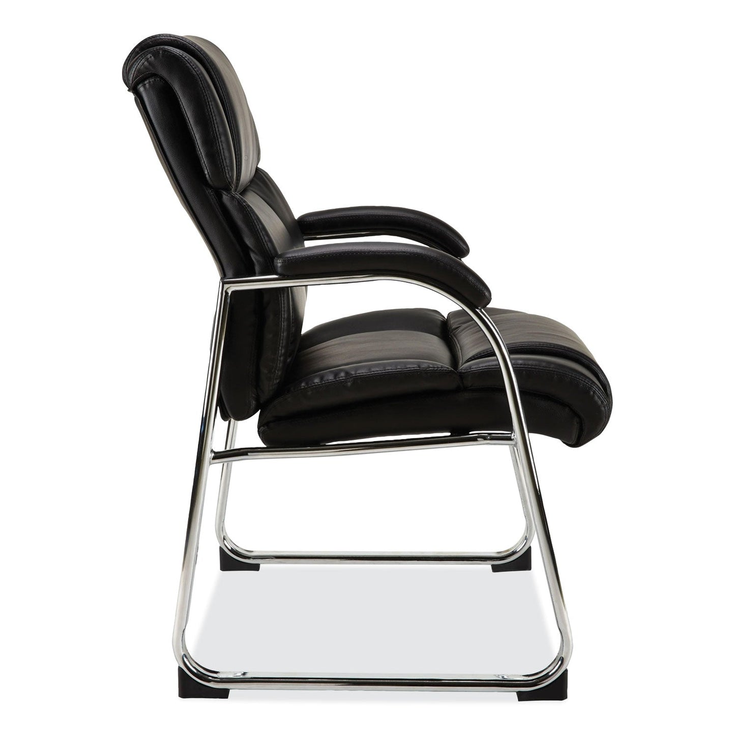 Alera Hildred Series Guest Chair, 25 x 28.94 x 37.8, Black Seat/Back, Chrome Base