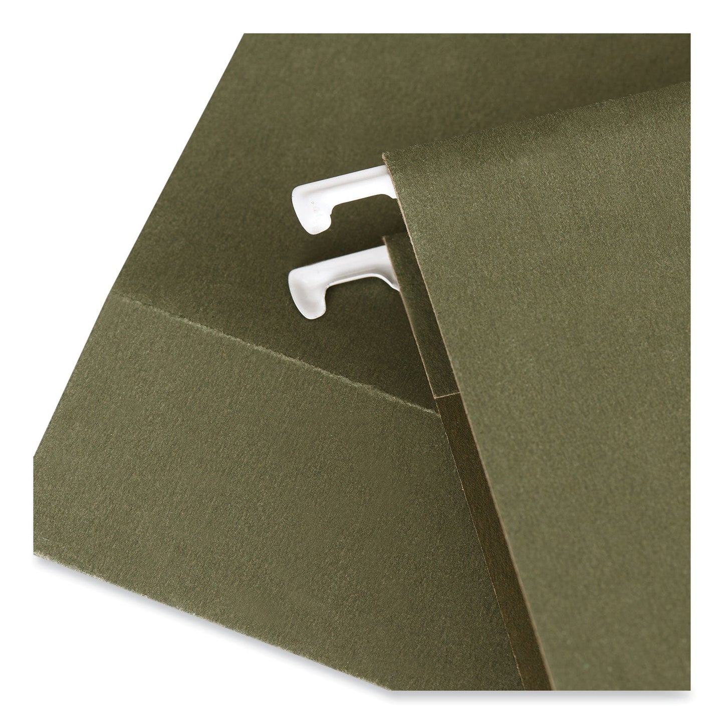Universal Hanging Box Bottom File Pockets, 1 Section, 3.5" Capacity, Letter Size, Standard Green, 10/Box