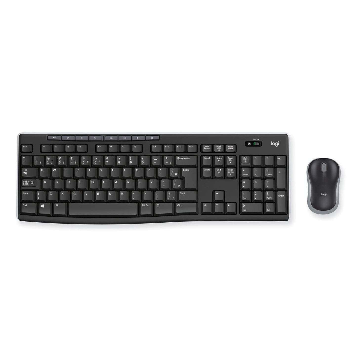 Logitech Wireless Combo MK270, 2.4 GHz Frequency/33 ft Wireless Range, Black