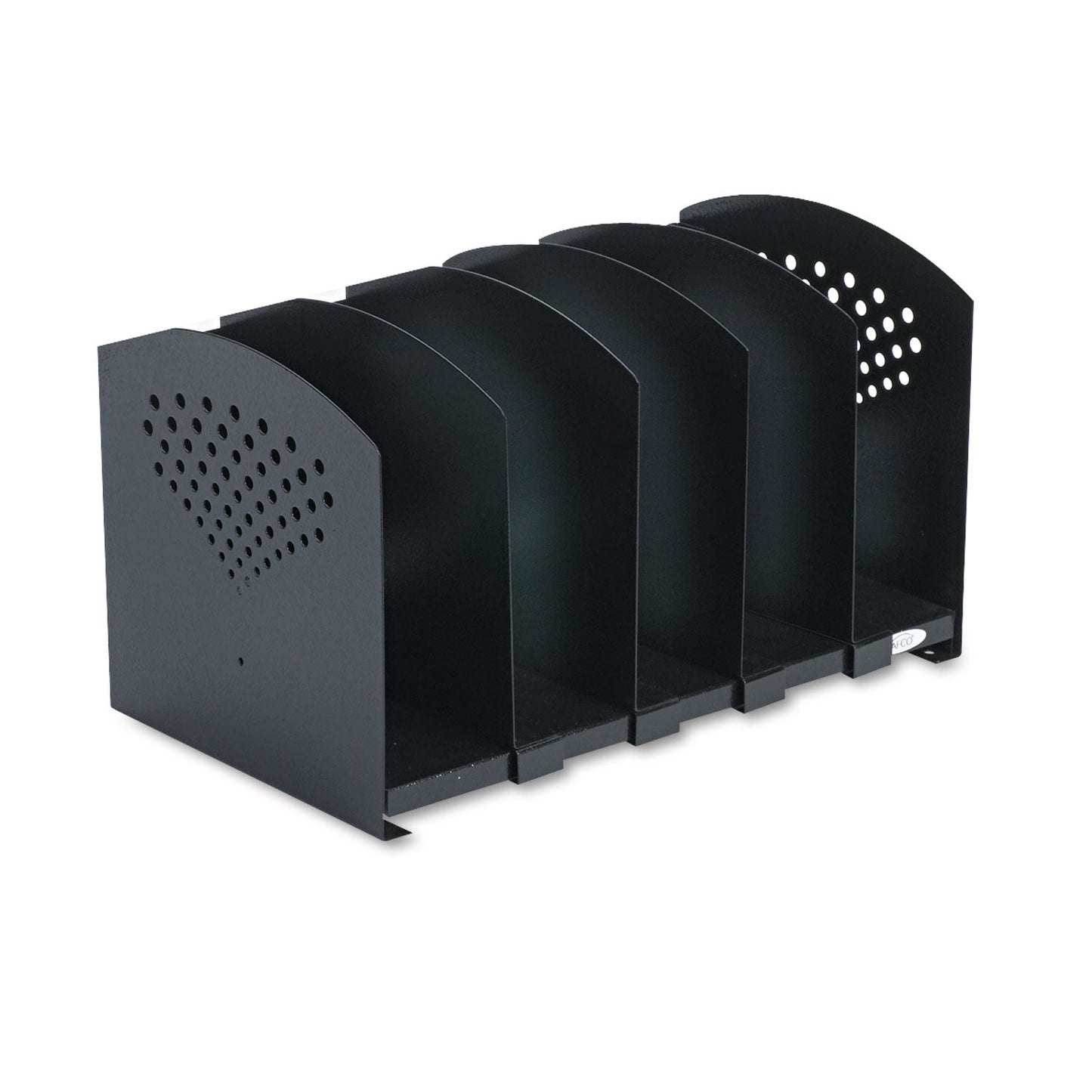 Safco Five-Section Adjustable Steel Book Rack,15.25 x 9 x 9.25, Black