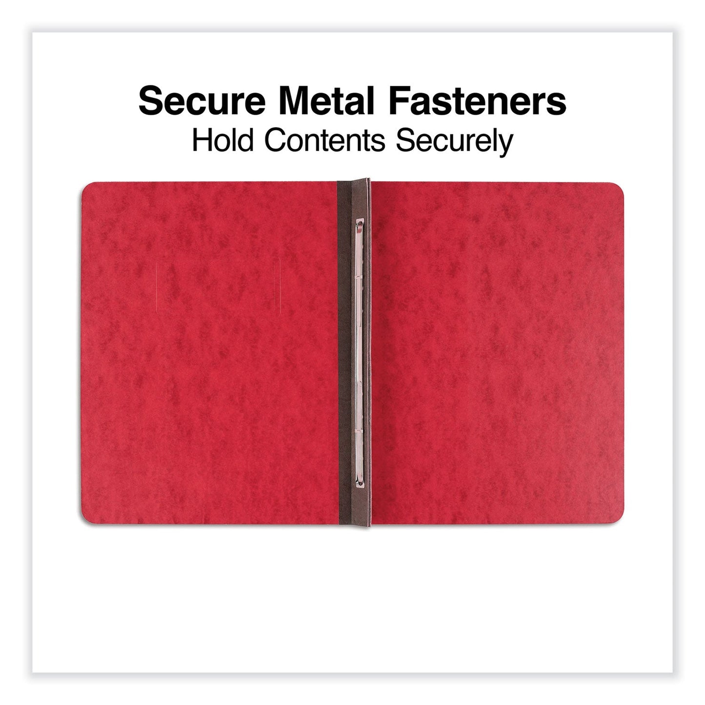 Universal Pressboard Report Cover, Two-Piece Prong Fastener, 3" Capacity, 8.5 x 11, Executive Red/Executive Red