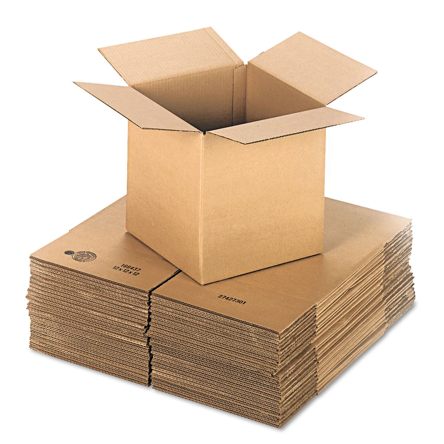 Universal Cubed Fixed-Depth Corrugated Shipping Boxes, Regular Slotted Container, X-Large, 12" x 12" x 12", Brown Kraft, 25/Bundle