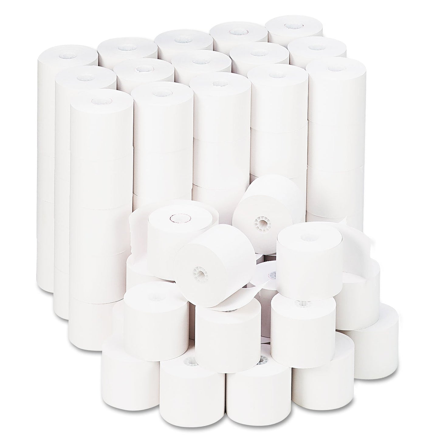 Universal Impact and Inkjet Print Bond Paper Rolls, 0.5" Core, 2.25" x 165 ft, White, 100/Carton