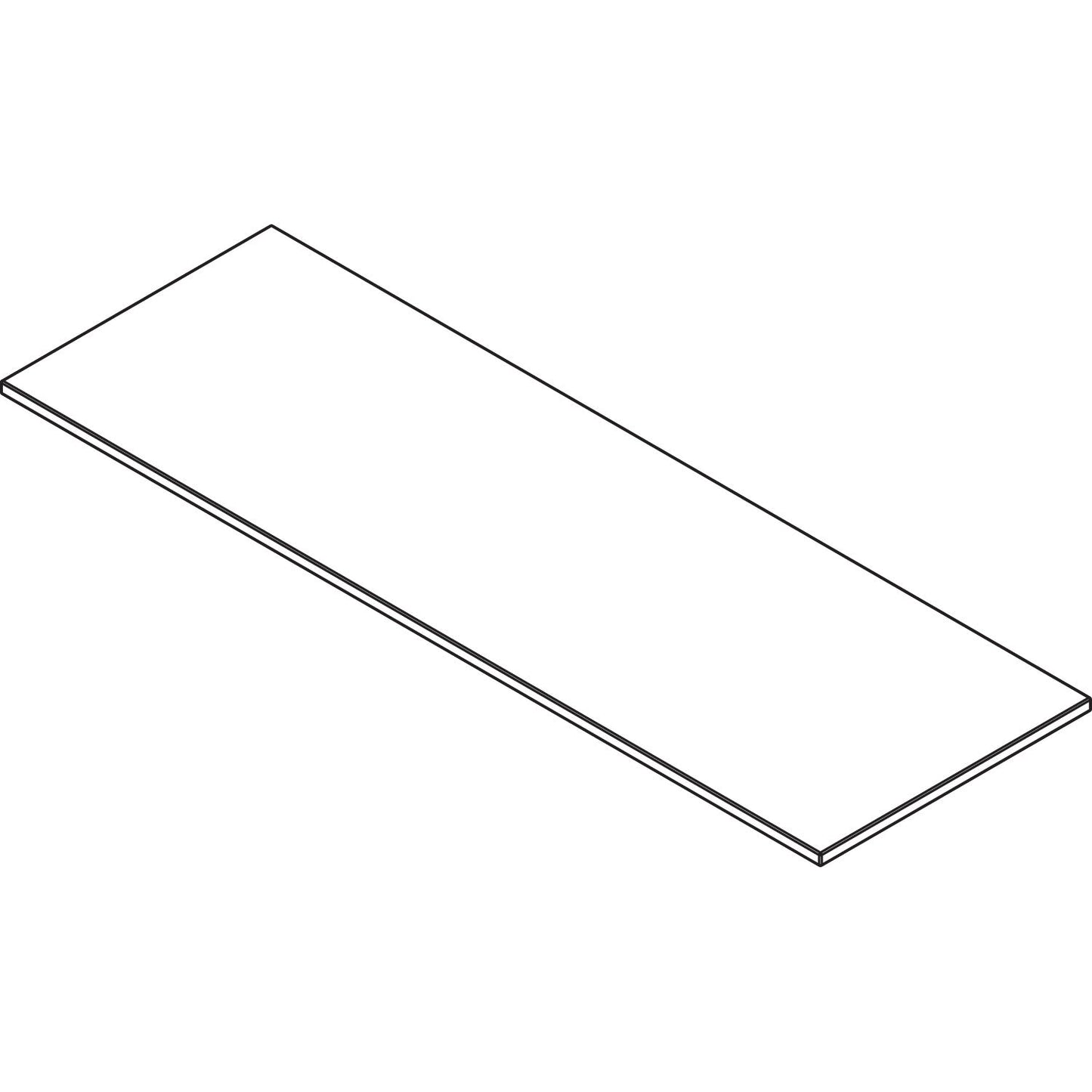 Alera Reversible Laminate Table Top, Rectangular, 71.5w x 23.63d, White/Gray