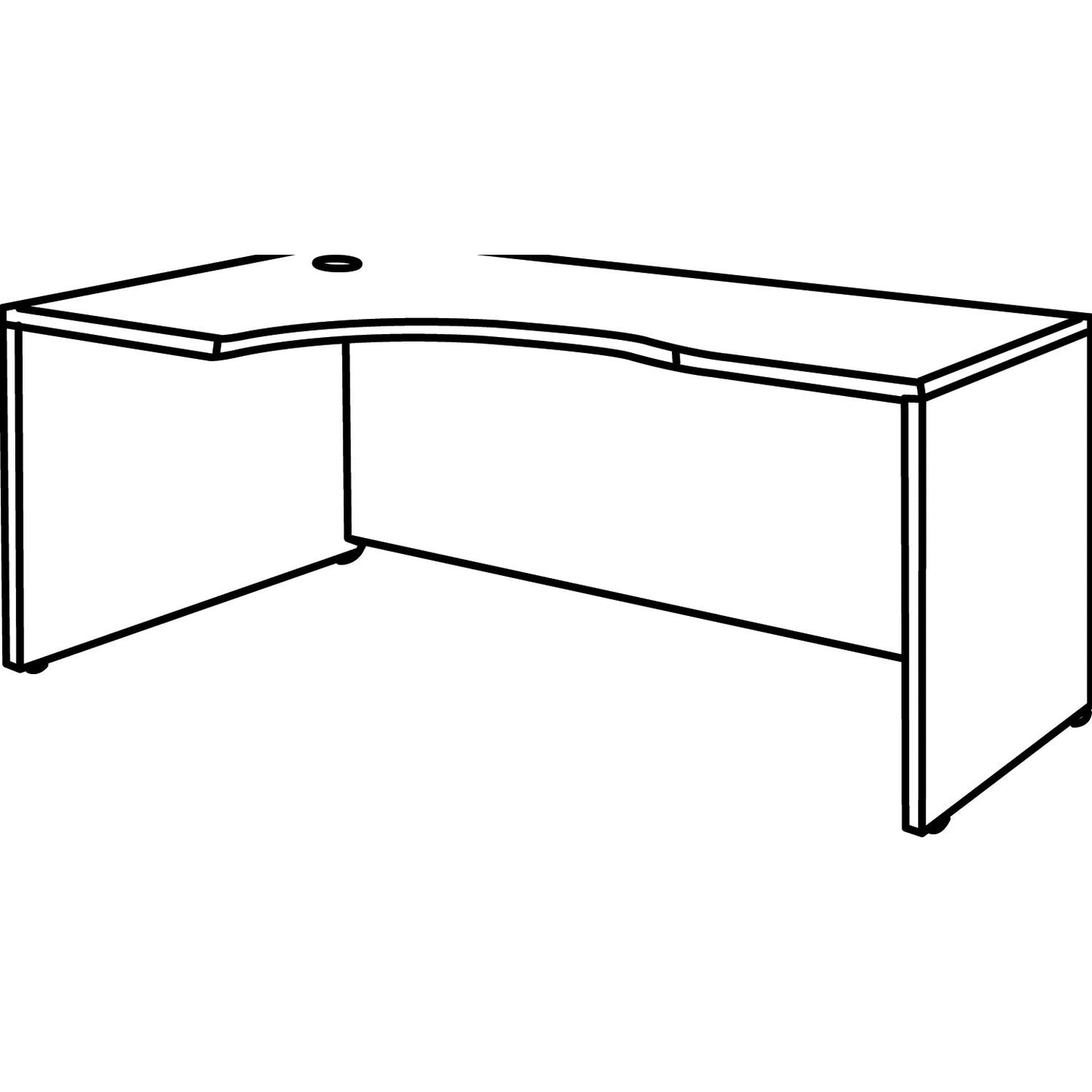Bush Series C Collection Left Corner Desk Module, 71.13" x 35.5" x 29.88", Natural Cherry/Graphite Gray