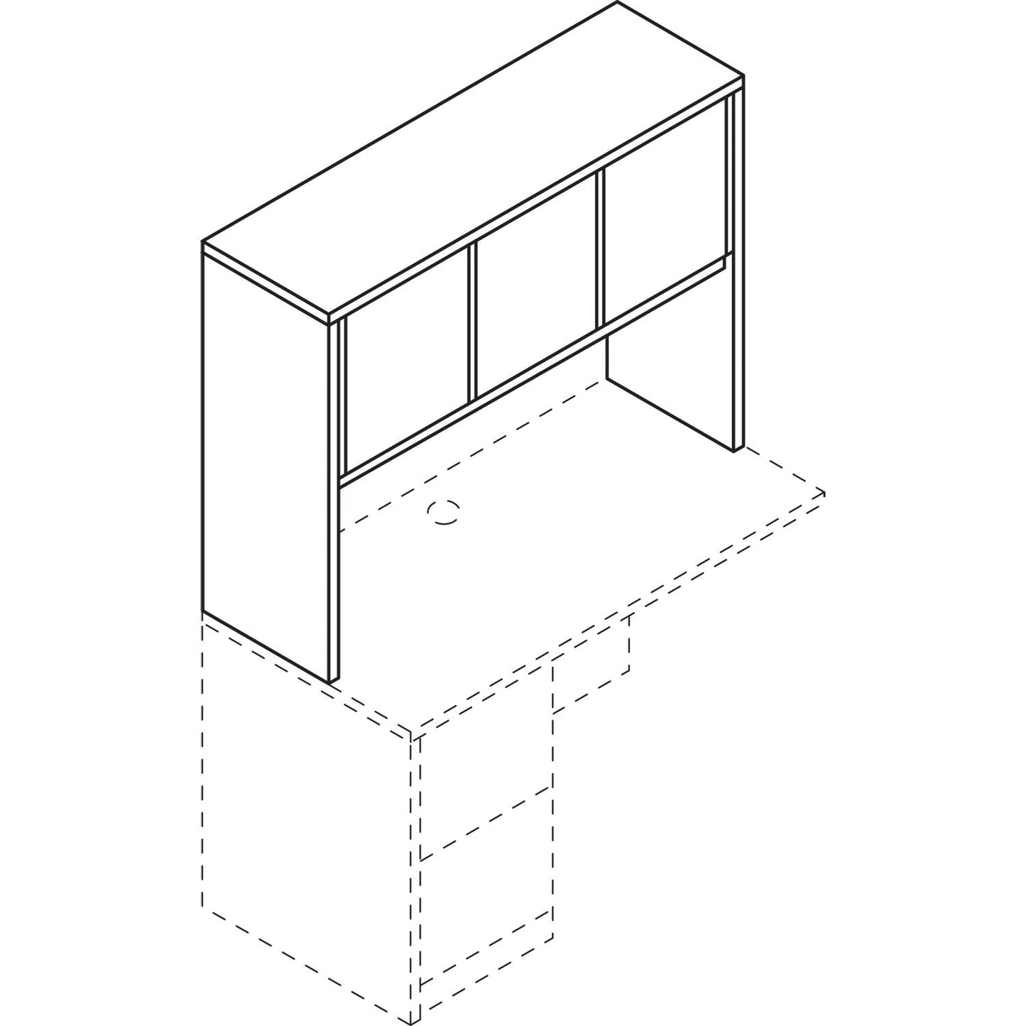 HON 10500 Stack-On Storage For Return, 48w x 14.63d x 37.13h, Harvest