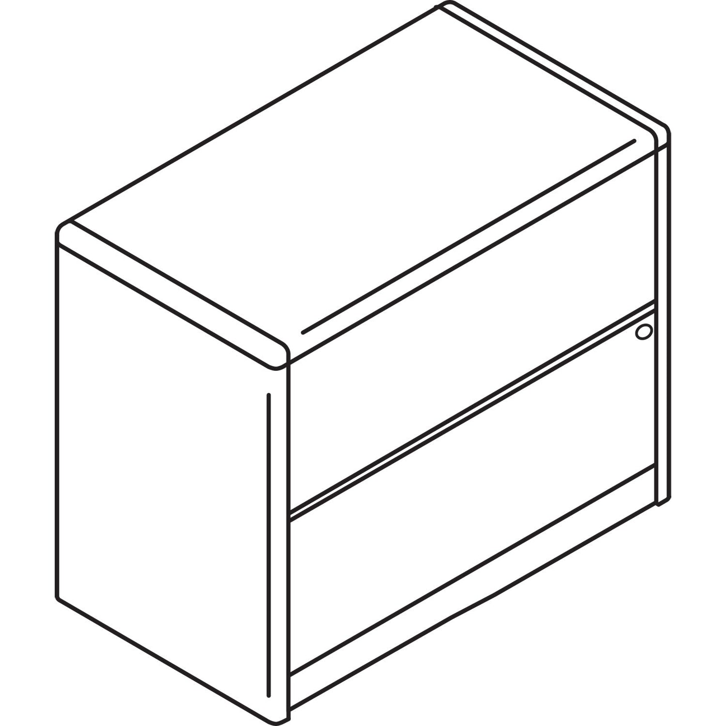 HON 10700 Series Locking Lateral File, 2 Legal/Letter-Size File Drawers, Harvest, 36" x 20" x 29.5"