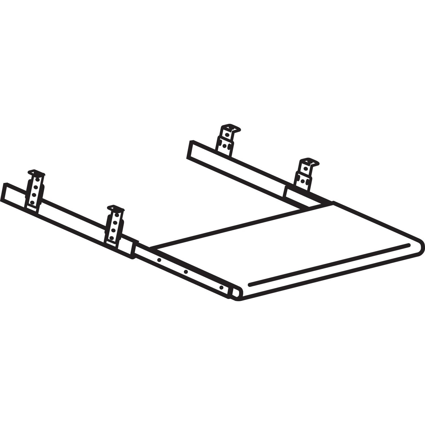 HON Slide-Away Keyboard Platform, Laminate, 21.5w x 10d, Mahogany