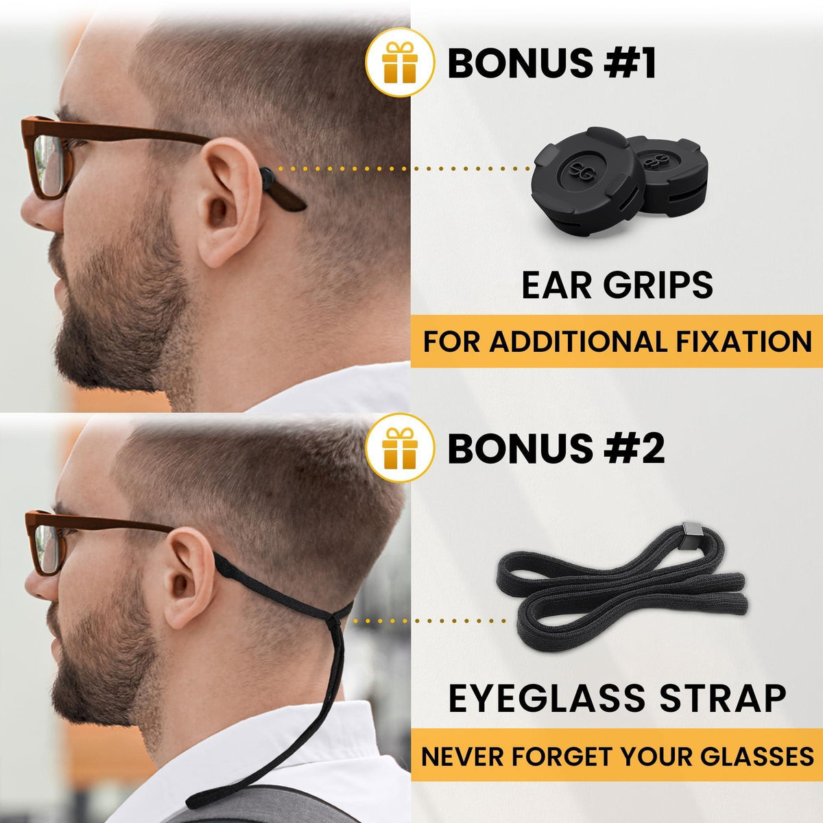 Glasses Nose Grips Non Slip 16 Pairs (Black) Silicone Eyeglass Nose Pads Anti Slip 1mm x 7mm x 16mm Adhesive Nose Pads Glasses for Comfort Sunglass Nose Pads Cushion Glasses Bridge Accessories