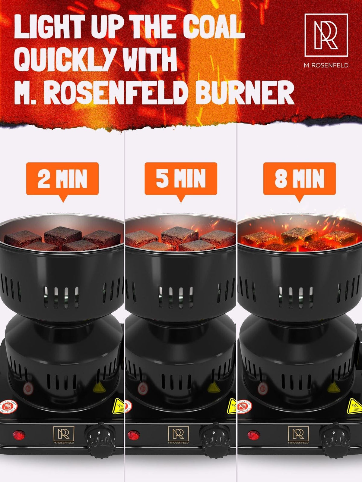 Hookah Coal Burner for Hookah – Premium FIRE Tower Multipurpose Electric Stove for Hookah Coals Burner for Shisha, Free Hookah Tongs, overheat Protection, Hookah Charcoal Burner for Hookah Cubes