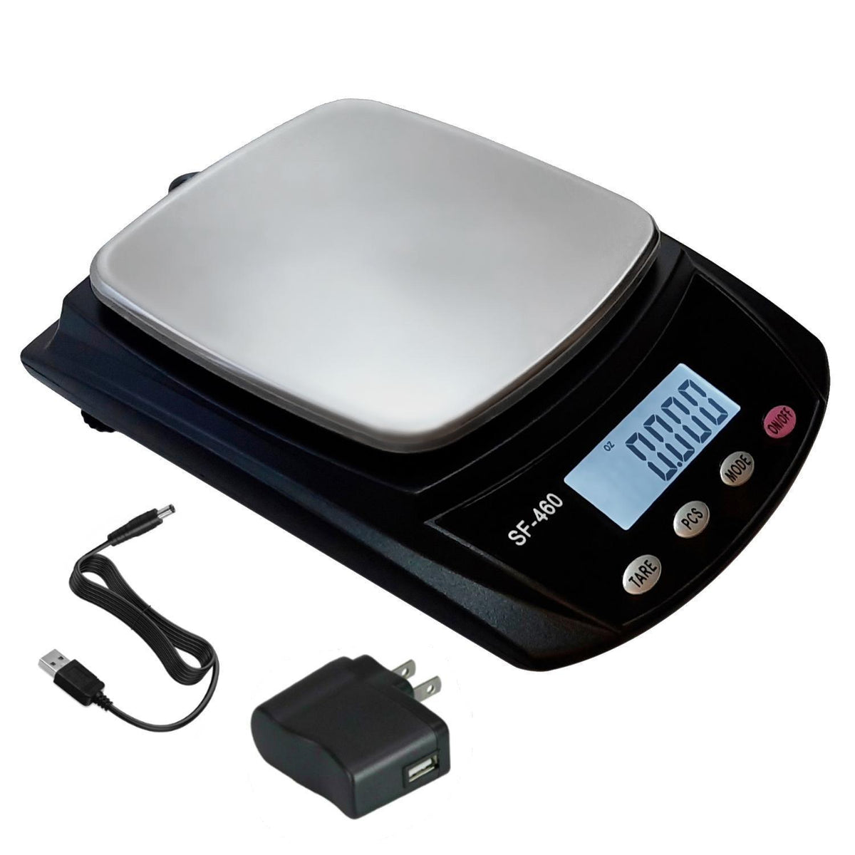Ounce Carat and Gram Scale 0.01g Accuracy Digital Balance Laboratory Scales Scientific Scale Lab Balance 600g USB Charger and AC DC Adapter Included