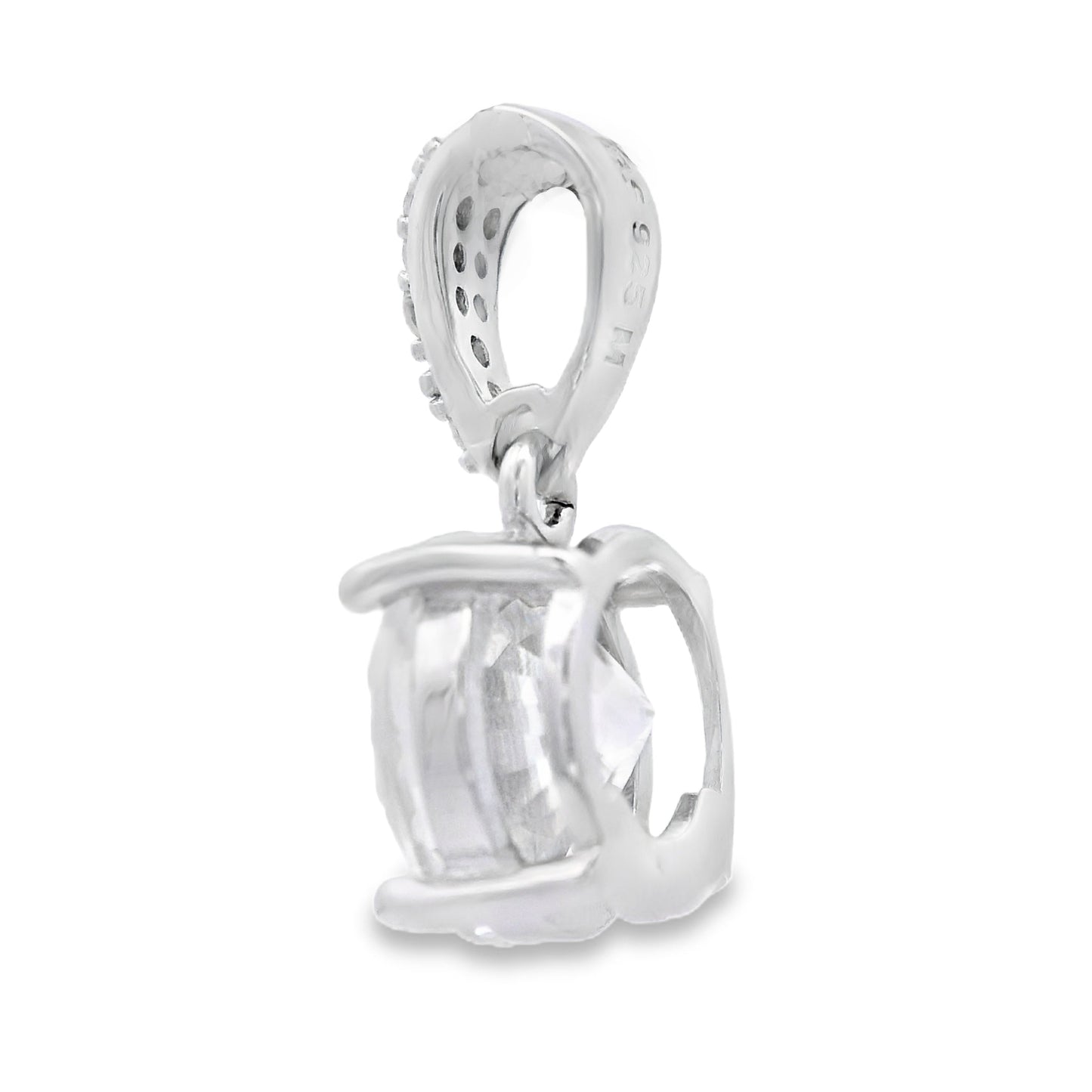 2.00ct Moissanite Pendant Sterling Silver