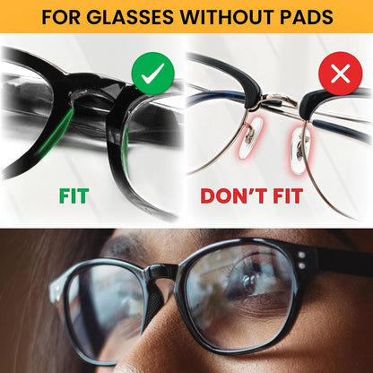 Glasses Nose Grips Non Slip  16 Pairs (Black) Silicone Eyeglass Nose Pads Anti Slip  1mm x 7mm x 16mm Adhesive Nose Pads Glasses for Comfort  Sunglass Nose Pads Cushion  Glasses Bridge Accessories