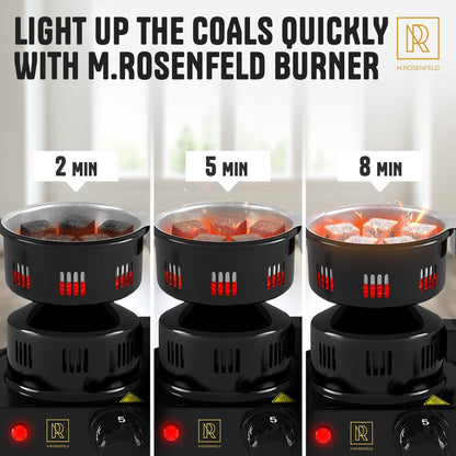 Multipurpose Electric Charcoal Starter   Electric Charcoal Burner ETL Approved Electric Stove   Coconut Charcoal Lighters with Tongs   450W Hot Plate Electric with 304 Stainless Steel Coiled Burner