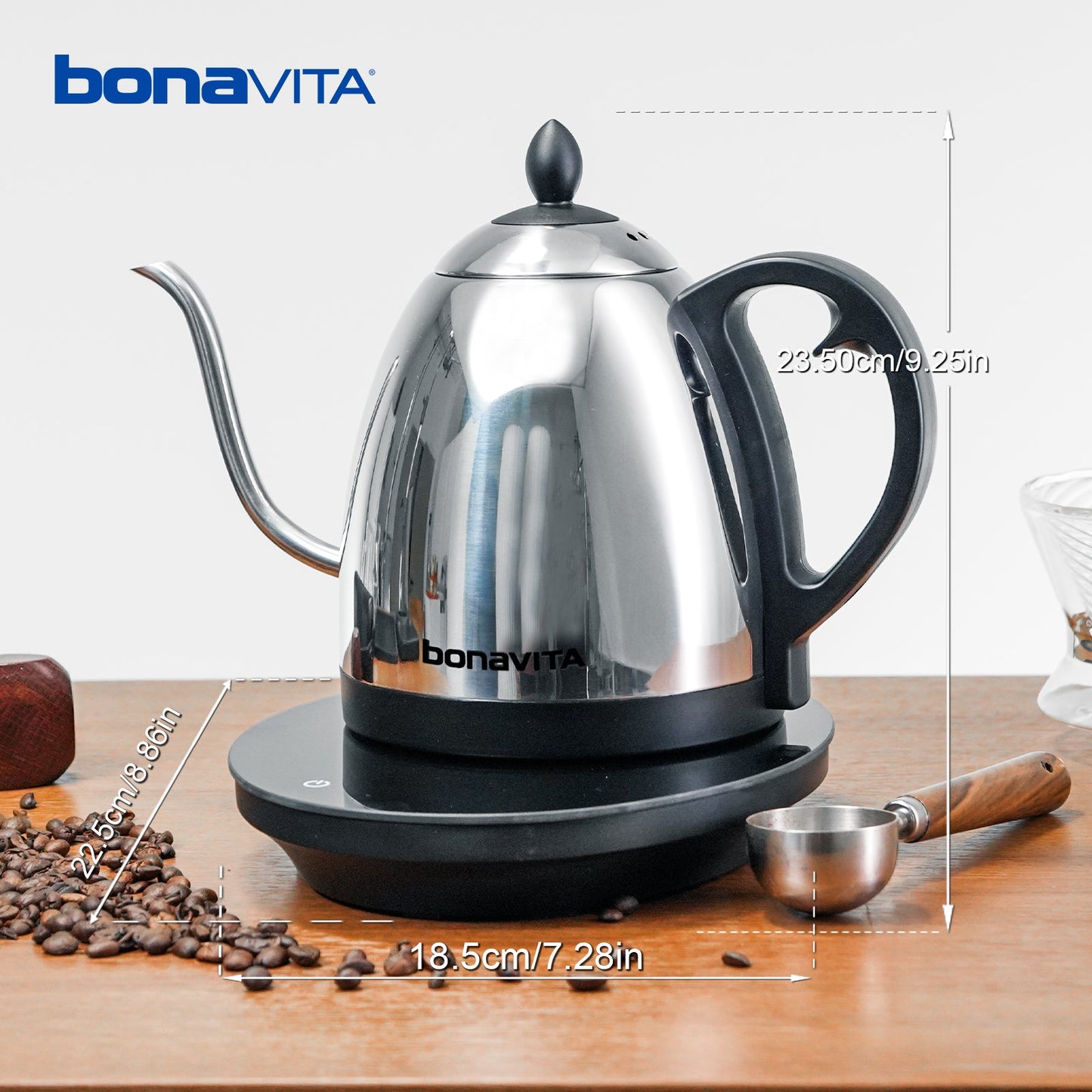 Bonavita Cosmopolitan 1.0L Gooseneck Precision Temperature Electric Kettle