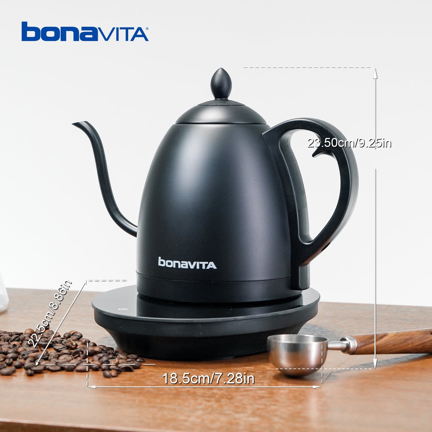 Bonavita Cosmopolitan 1.0L Gooseneck Precision Temperature Electric Kettle