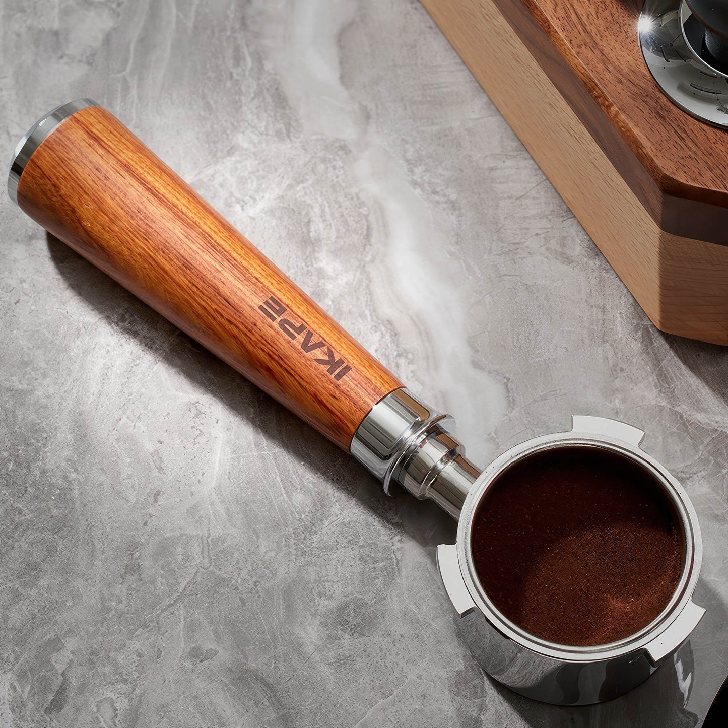 Solid Wood Handle Bottomless Portafilter
