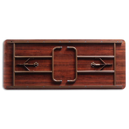 Alera Wood Folding Table, Rectangular, 71.88w x 29.88d x 29.13h, Mahogany