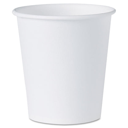 Dart White Paper Water Cups, 3 oz, 100/Bag, 50 Bags/Carton