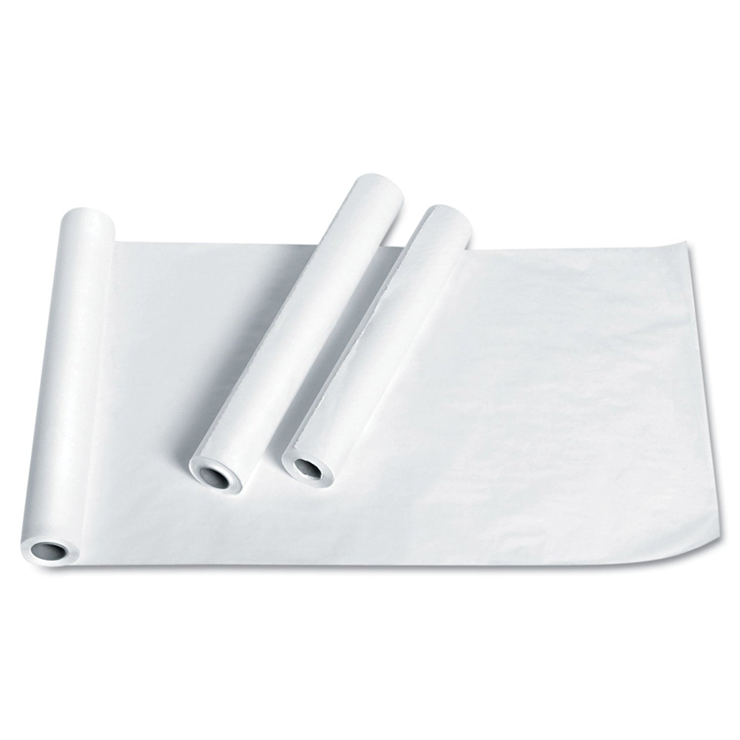 Medline Exam Table Paper, Deluxe Crepe, 21" x 125 ft, White, 12 Rolls/Carton