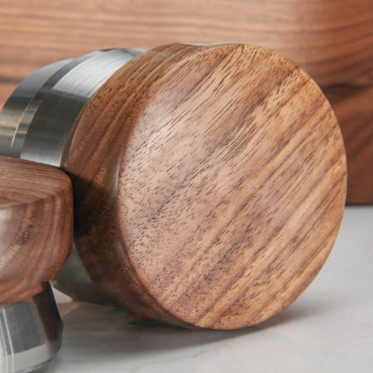 Espresso Distributor with Walnut Handle