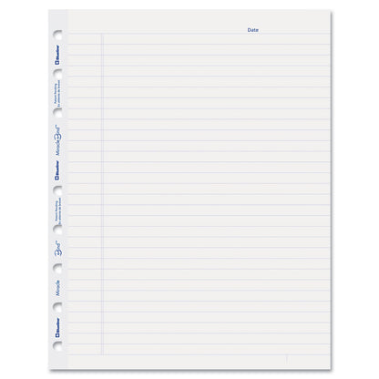Blueline MiracleBind Ruled Paper Refill Sheets for all MiracleBind Notebooks and Planners, 9.25 x 7.25, White/Blue Sheets, Undated