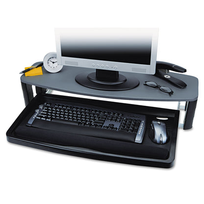 Kensington Over/Under Keyboard Drawer with SmartFit System, 14.5w x 23d, Black