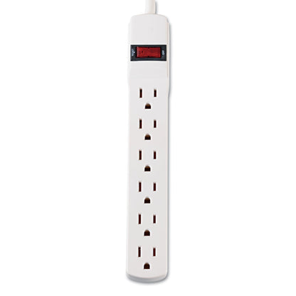 Innovera Power Strip, 6 Outlets, 15 ft Cord, Ivory