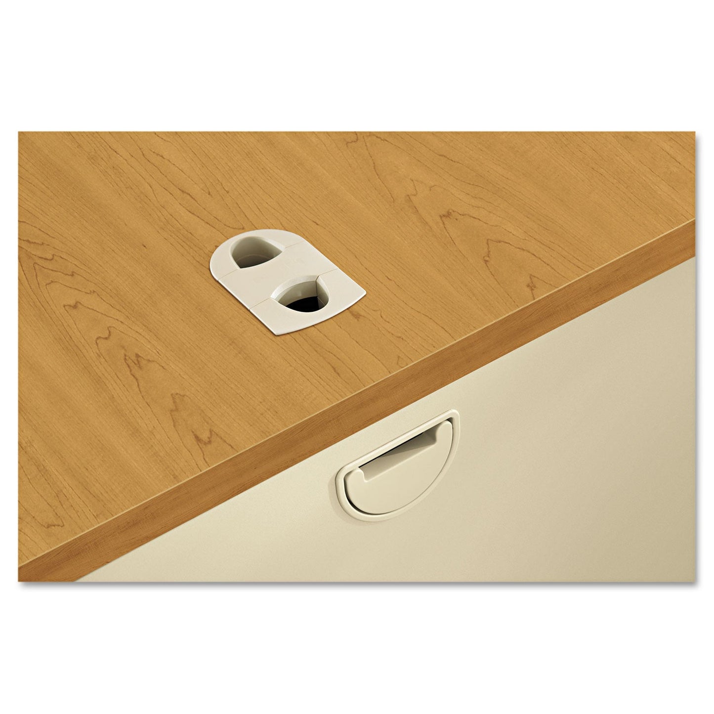 HON 38000 Series Double Pedestal Desk, 72" x 36" x 29.5", Harvest/Putty