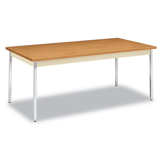 HON Utility Table, Rectangular, 72w x 36d x 29h, Harvest/Putty