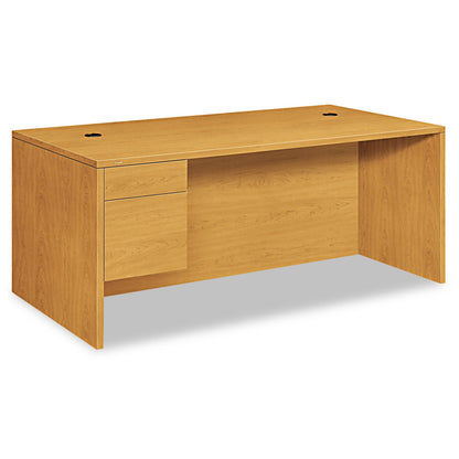 HON 10500 Series "L" Workstation Single Pedestal Desk with 3/4 Height Pedestal, 72" x 36" x 29.5", Harvest