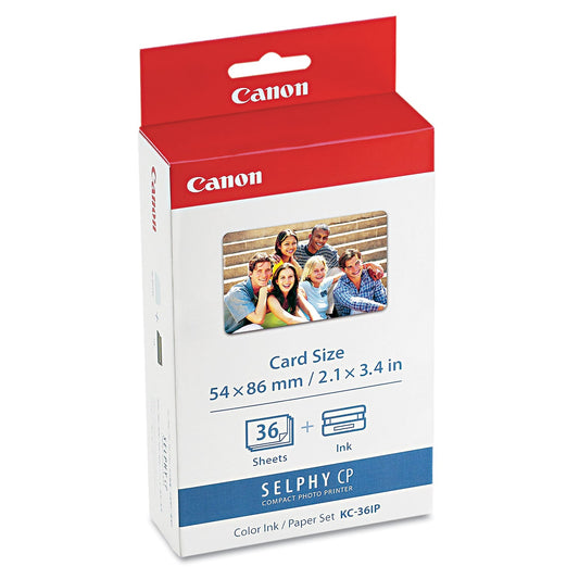 Canon 7739A001 (KC-36IP) Ink/Paper Combo, Black/Tri-Color