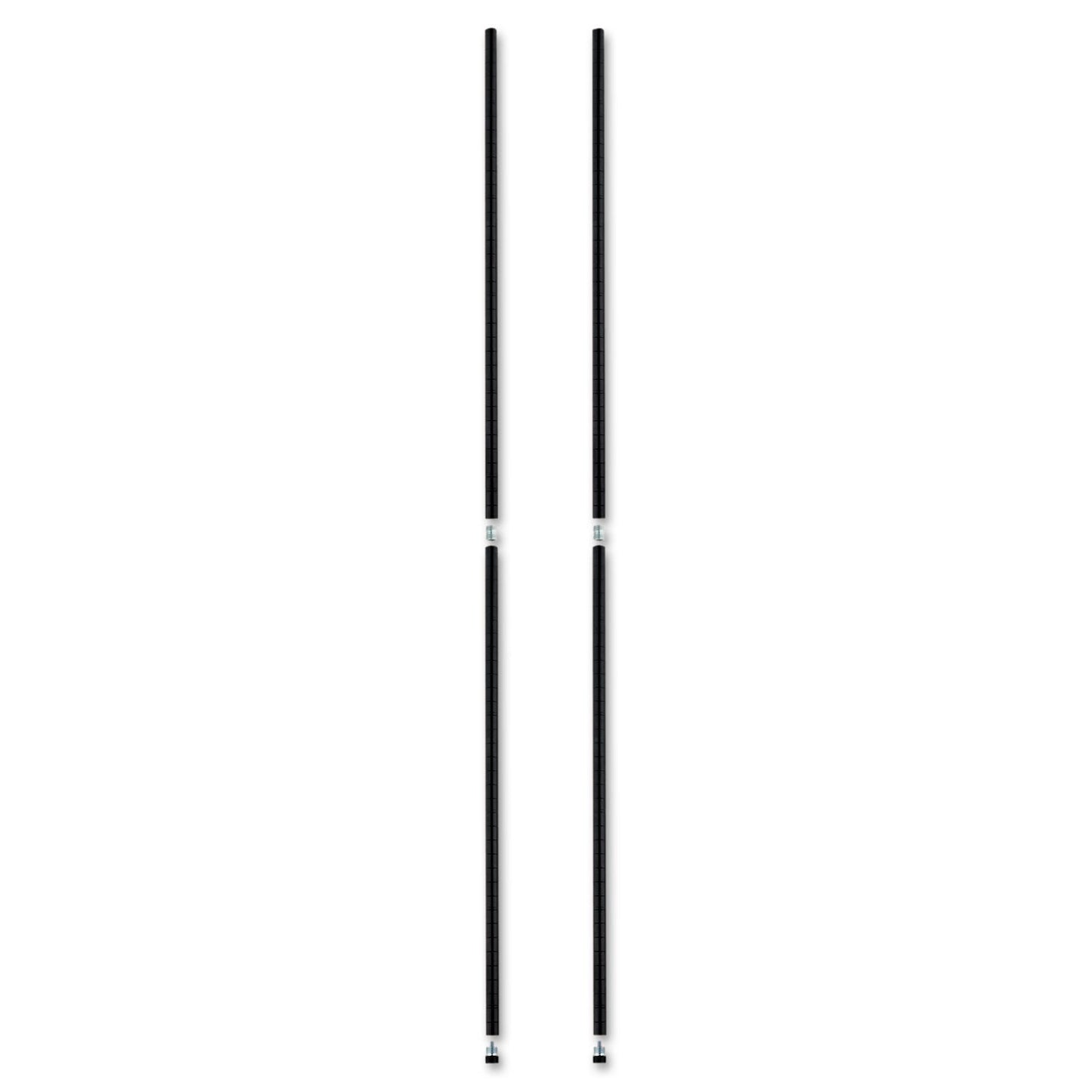 Alera Stackable Posts For Wire Shelving, 36 "High, Black, 4/Pack