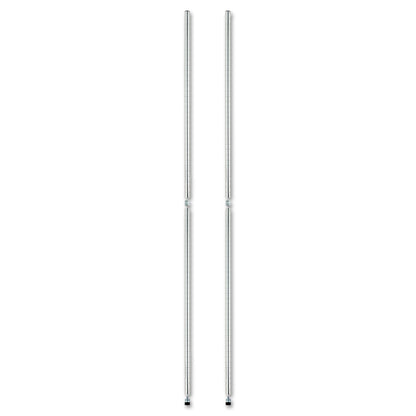 Alera Stackable Posts For Wire Shelving, 36" High, Silver, 4/Pack