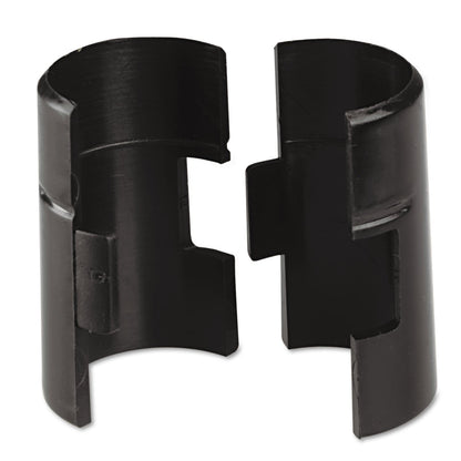 Alera Wire Shelving Shelf Lock Clips, Plastic, Black, 4 Clips/Pack