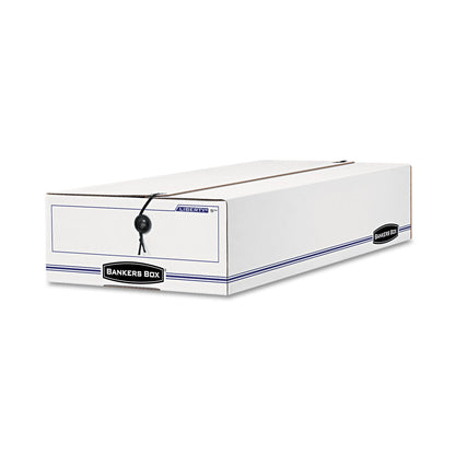 Bankers Box LIBERTY Check and Form Boxes, 11" x 24" x 5", White/Blue, 12/Carton