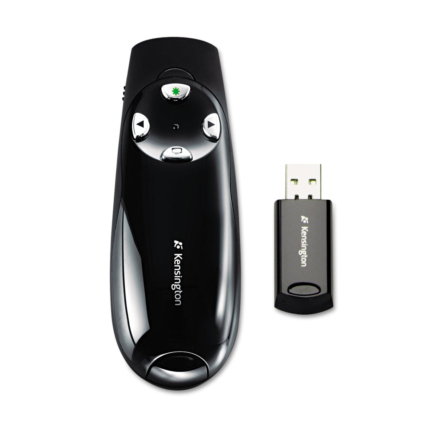 Kensington Wireless Presenter Pro with Green Laser, Class 2, 150 ft Range, Black