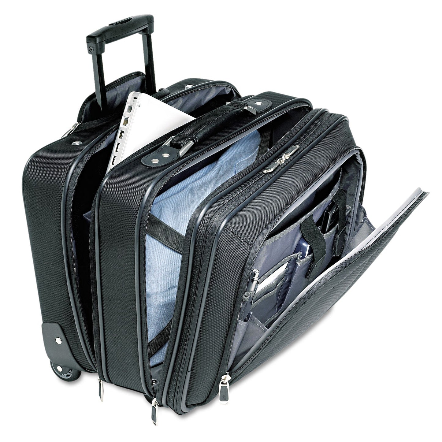 Samsonite Mobile Office Rolling Notebook Case, Fits Devices Up to 15.6", Ballistic Nylon, 17.5 x 9 x 14, Black
