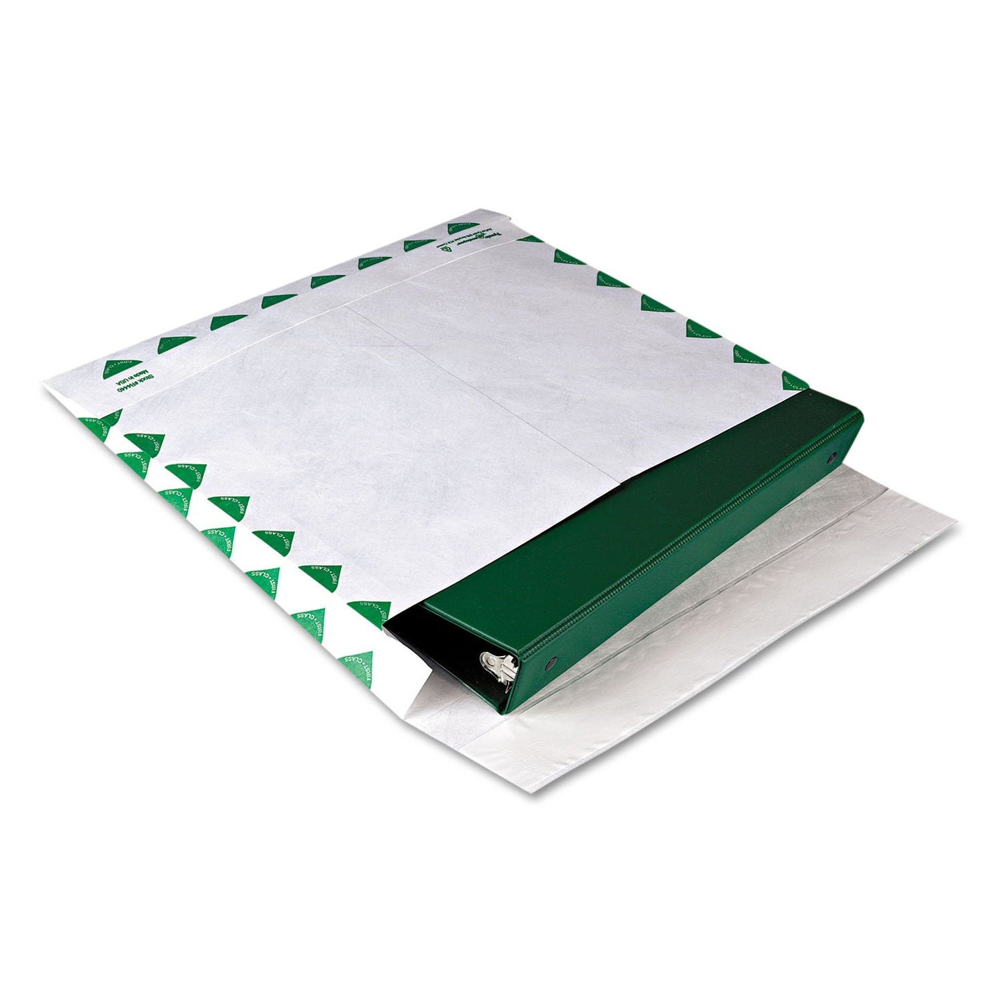 Survivor Heavy 18 lb Tyvek Open End Expansion Mailers, First Class, #13 1/2, Square Flap, Redi-Strip Closure, 10 x 13, White, 100/CT