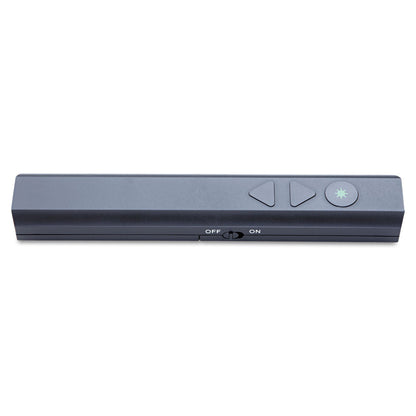 Quartet Brilliant Green Laser Pointer and Wireless Remote, Class 3A, 32 ft Range, Black
