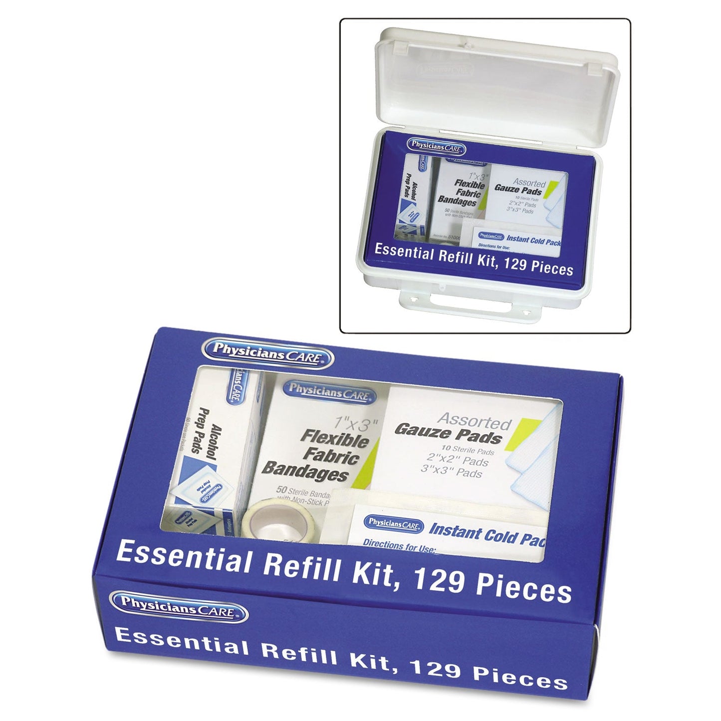 PhysiciansCare Complete Care Essential Refill Kit, 129 Pieces, Box