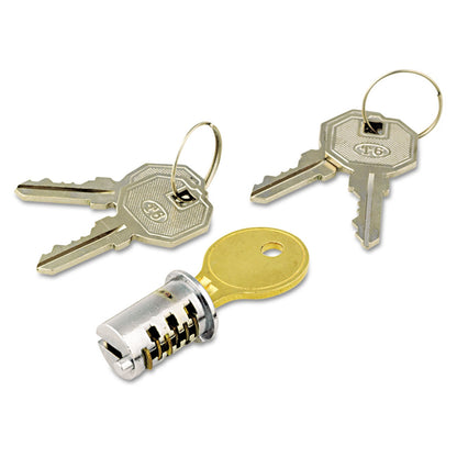 Alera Lock Core Set for Alera Metal File Pedestals, Chrome