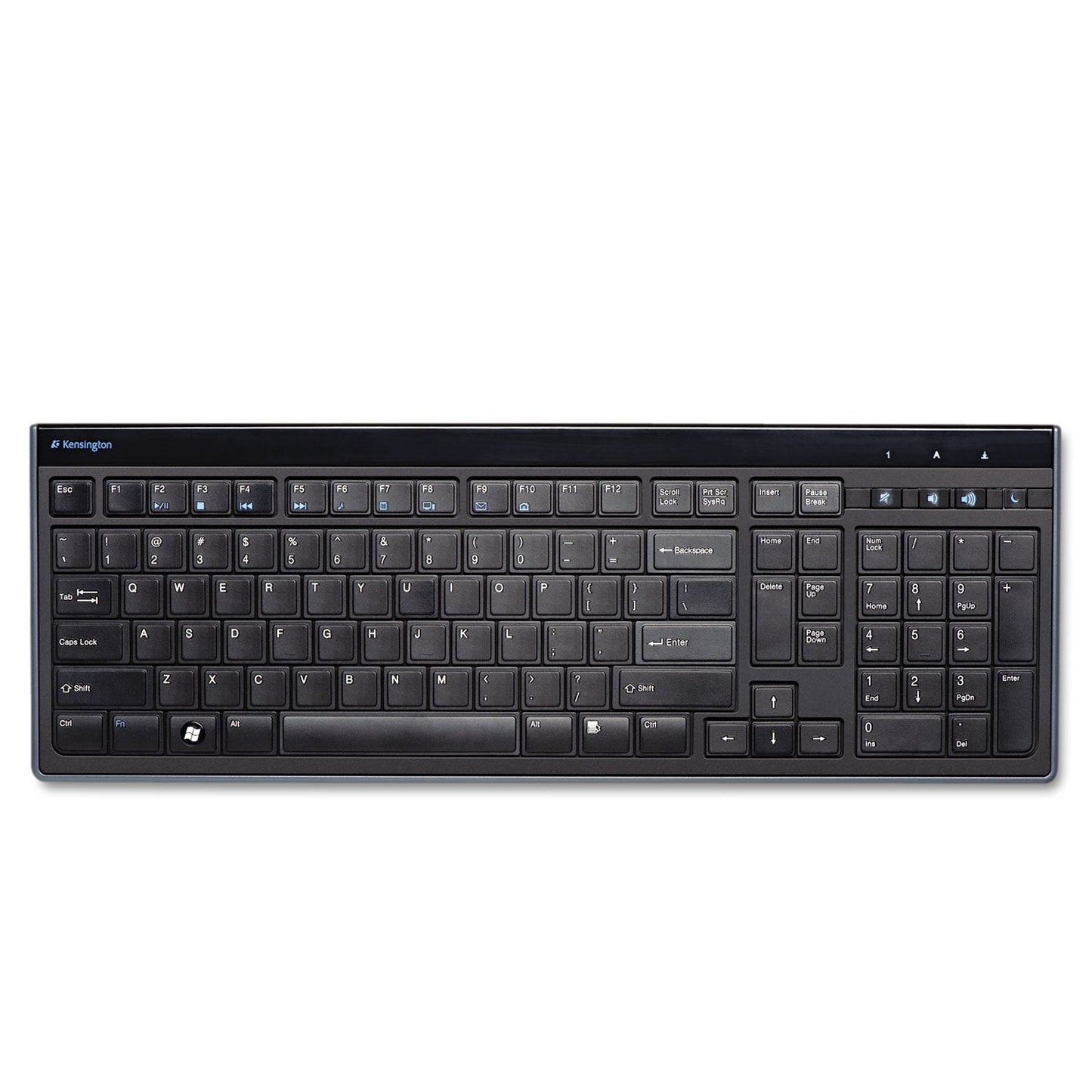Kensington Slim Type Standard Keyboard, 104 Keys, Black