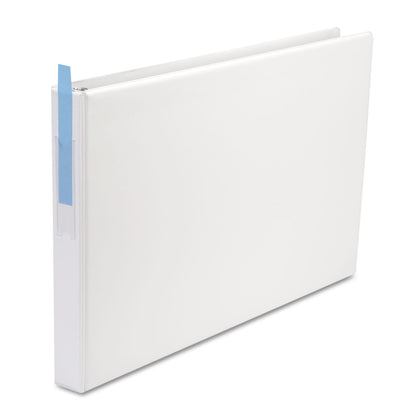 Universal Ledger-Size Round Ring Binder with Label Holder, 3 Rings, 1" Capacity, 11 x 17, White
